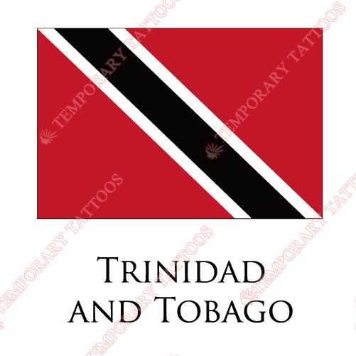 Trindad And Tobago flag Customize Temporary Tattoos Stickers NO.2003